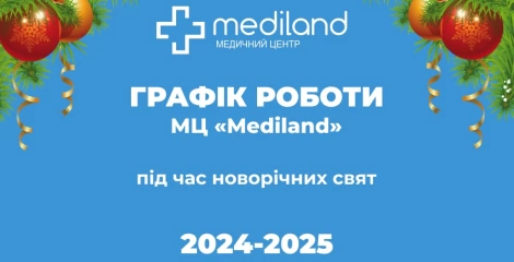 Графік роботи МЦ «Mediland» в новорічні свята